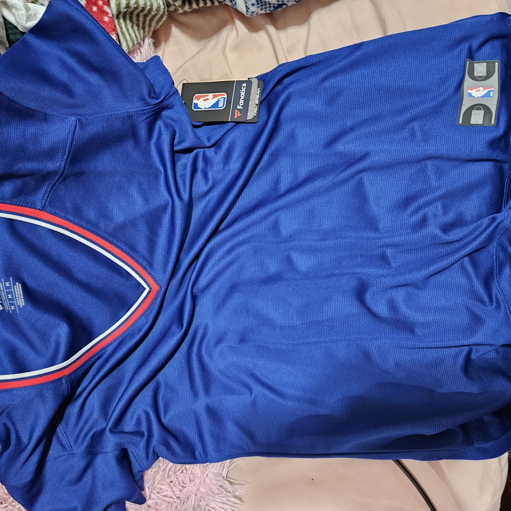 Fanatics Blue NBA Jersey with Red and White Trim